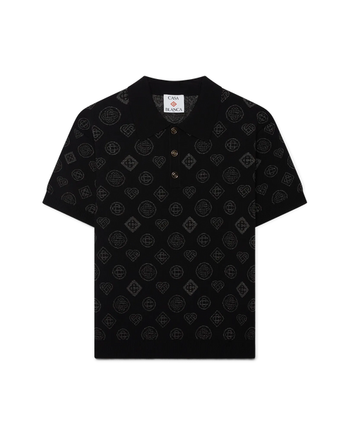 CASABLANCA Monogram Jacquard Polo Men's Apparel