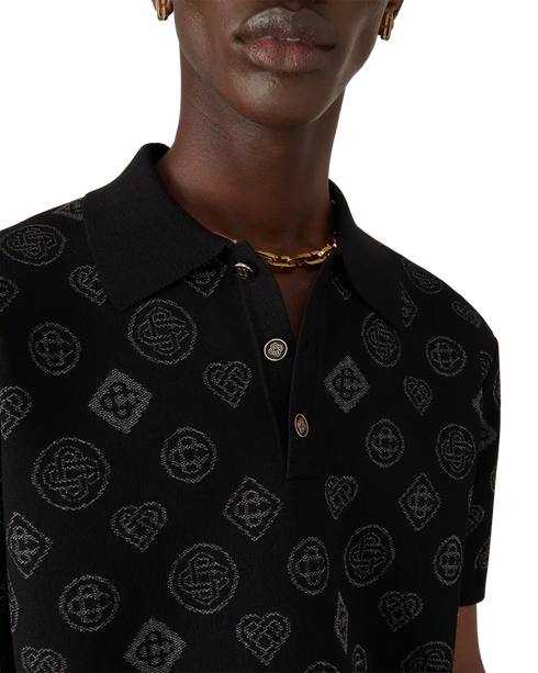 CASABLANCA Monogram Jacquard Polo Men's Apparel