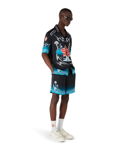 CASABLANCA Blades Silk Satin Shorts Men's Apparel