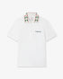 CASABLANCA White Laurel Pique Short Sleeve Polo Shirt Men's Apparel