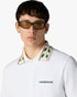 CASABLANCA White Laurel Pique Short Sleeve Polo Shirt Men's Apparel