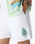 CASABLANCA White Hotel Emblem Embroidery Patch Sweatshorts Men's Apparel