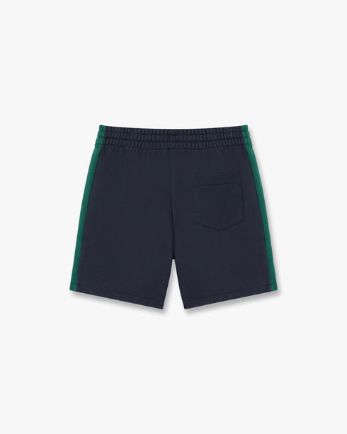 CASABLANCA Navy & Green Panelled Sweatshorts Men's Apparel