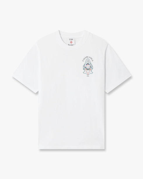 White Hotel Emblem Short Sleeve T-Shirt — emblem detail