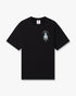 CASABLANCA Black Hotel Emblem Short Sleeve T‑Shirt Men's Apparel