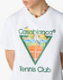 White Tennis Club Icon Pyramid Abduction Short Sleeve T-Shirt — detail view