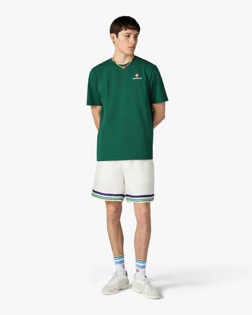 CASABLANCA Green Sport Type Short Sleeve T‑Shirt Men's Apparel