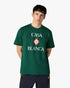 Green Casablanca Diamond Logo Short Sleeve T-Shirt — back model view