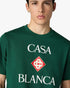 Green Casablanca Diamond Logo Short Sleeve T-Shirt — side model view