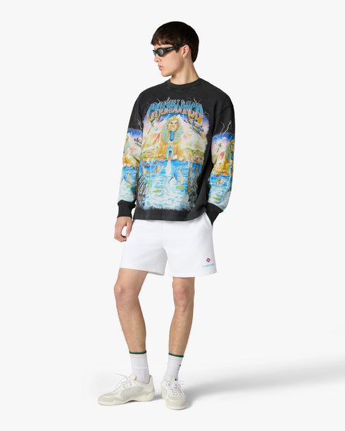 CASABLANCA Black Egypt As It Was Long Sleeve T‑Shirt Men's Apparel
