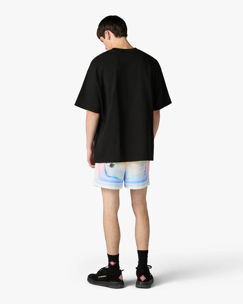 Black Airspray Oversized Short Sleeve T-Shirt — front model view