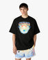 Black Airspray Oversized Short Sleeve T-Shirt — back model view