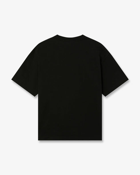 Black Airspray Oversized Short Sleeve T-Shirt — artwork detail