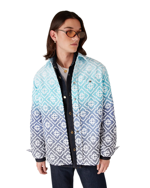 CASABLANCA Monogram Gradient Jacquard Shacket Men's Apparel