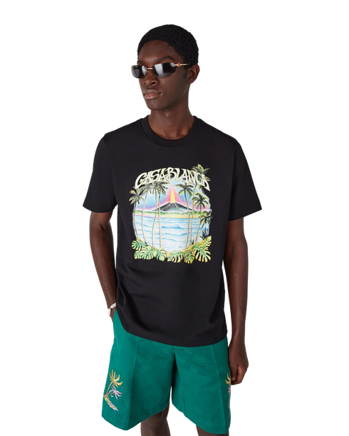 CASABLANCA Volcano Printed Classic T-shirt Men's Apparel