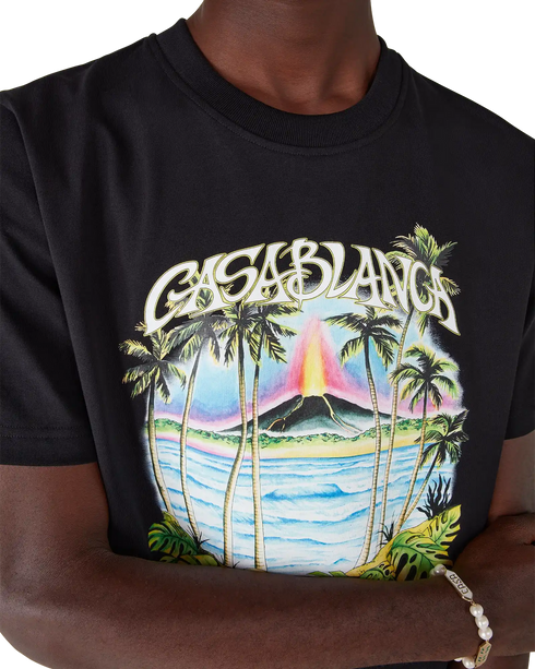 CASABLANCA Volcano Printed Classic T-shirt Men's Apparel