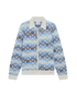 CASABLANCA Space Dye Monogram Long Sleeve Merino Cardigan Men's Apparel