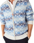 CASABLANCA Space Dye Monogram Long Sleeve Merino Cardigan Men's Apparel