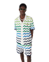 CASABLANCA Wave Short Sleeve Knitted Shirt Men's Apparel