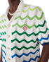 CASABLANCA Wave Short Sleeve Knitted Shirt Men's Apparel