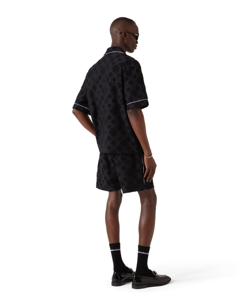 CASABLANCA Towelling Monogram Short Sleeve Shirt Men's Apparel
