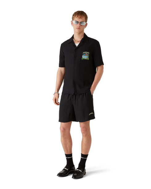 CASABLANCA Volcano Jacquard Silk Shorts Men's Apparel