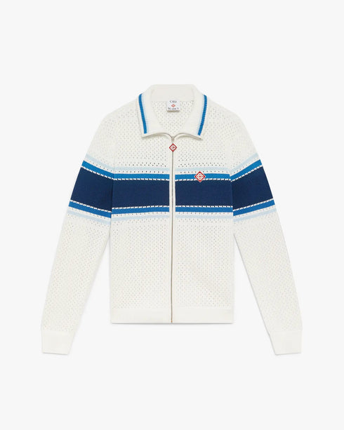 CASABLANCA Mesh Stripe Track Jacket Men's Apparel