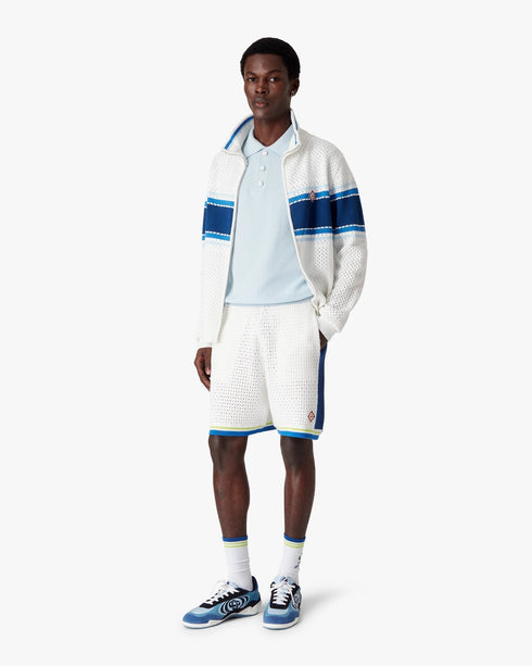 CASABLANCA Mesh Stripe Track Jacket Men's Apparel