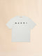 MARNI Off-white cotton t-shirt with logo Kids Apparel