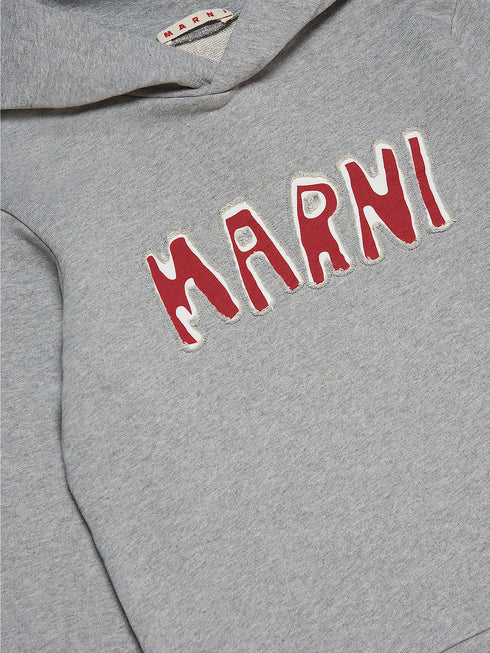 MARNI Cotton Hooded Sweatshirt With Logo Kids Apparel