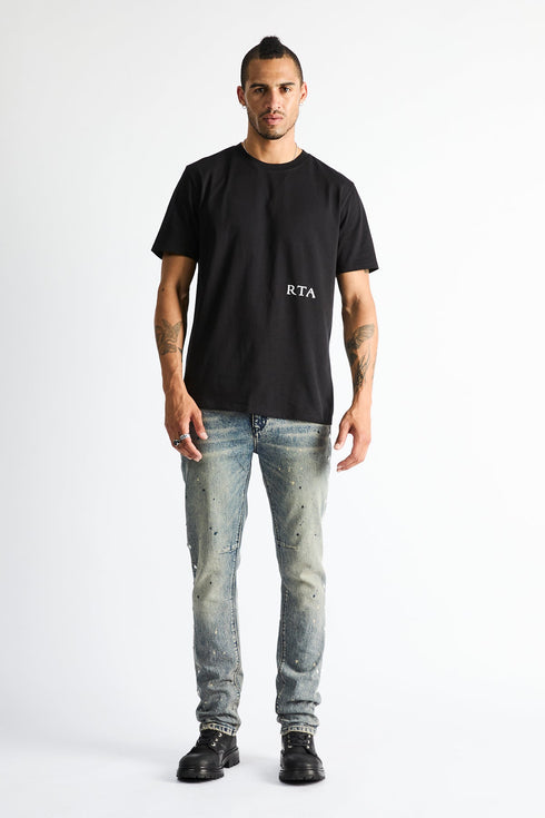 RTA Bryant Skinny Jean | Marine Paint Stud Men's Apparel
