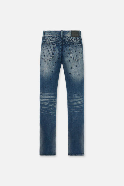 RTA Bryant Skinny Jean | Coastal Rinse Allover Cross Men's Apparel