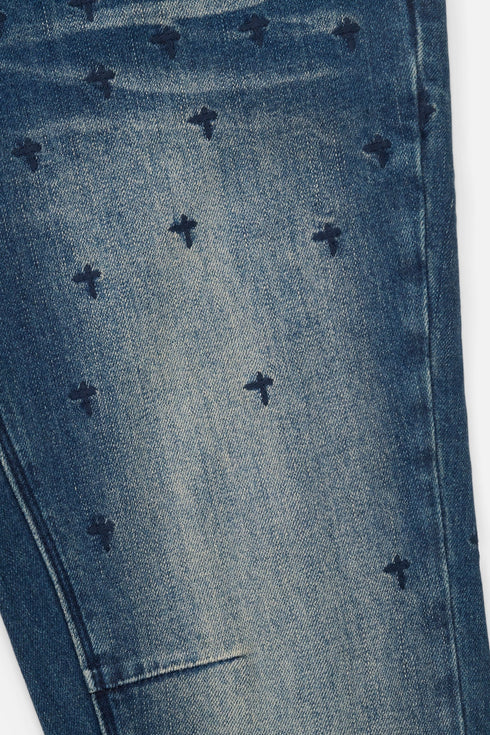 RTA Bryant Skinny Jean | Coastal Rinse Allover Cross Men's Apparel