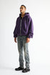 RTA Kaen Cropped Zip-up Hoodie | Grape Curva Ultra Men's Apparel