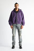 RTA Kaen Cropped Zip-up Hoodie | Grape Curva Ultra Men's Apparel