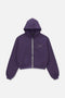 RTA Kaen Cropped Zip-up Hoodie | Grape Curva Ultra Men's Apparel