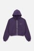 RTA Kaen Cropped Zip-up Hoodie | Grape Curva Ultra Men's Apparel