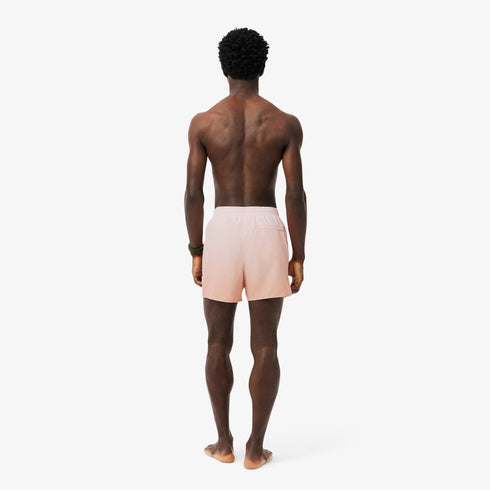LACOSTE Short Ombré Print Swim Trunks Mens Apparel