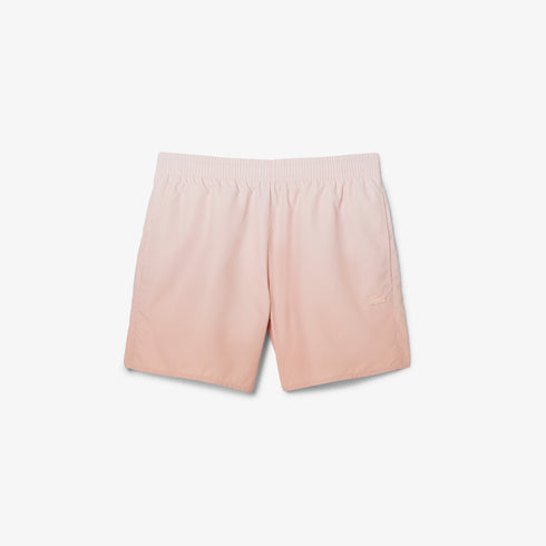 LACOSTE Short Ombré Print Swim Trunks Mens Apparel