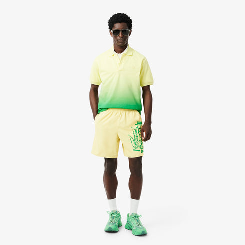 LACOSTE Long Branded Swim Trunks Mens Apparel