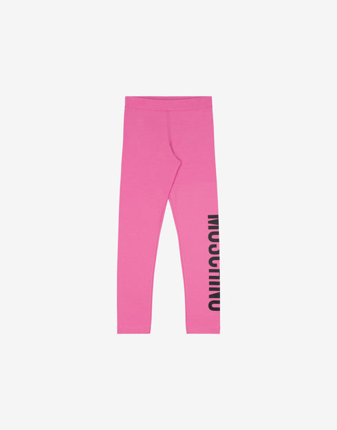 MOSCHINO Logo Print Jersey Leggings Kids Apparel