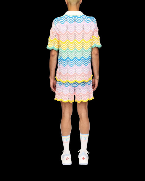 CASABLANCA Gradient Wave Knit Shirt Mens Apparel