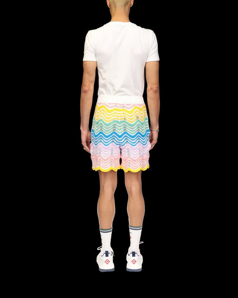 CASABLANCA Gradient Wave Knit Shorts Mens Apparel