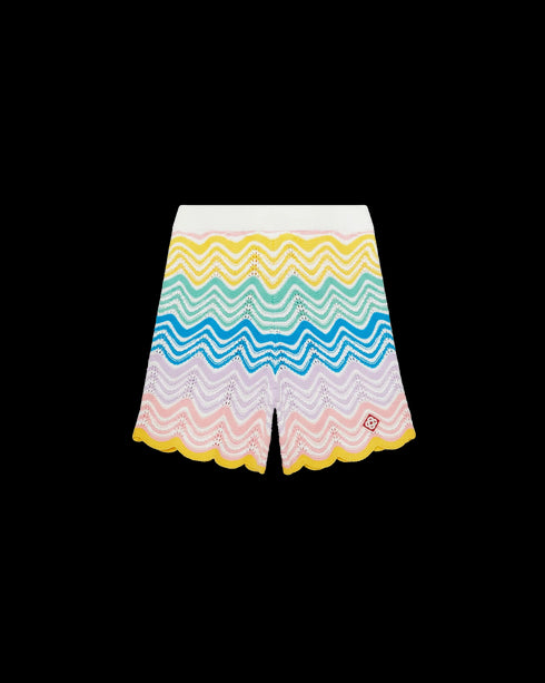 CASABLANCA Gradient Wave Knit Shorts Mens Apparel
