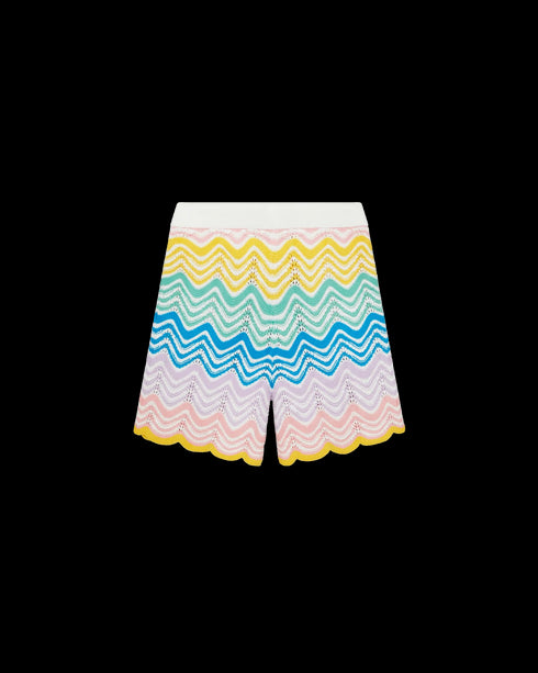 CASABLANCA Gradient Wave Knit Shorts Mens Apparel