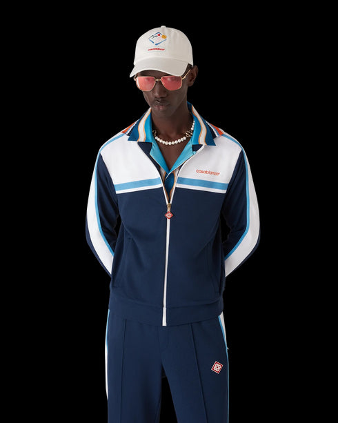 CASABLANCA Pique Track Jacket Mens Apparel
