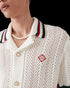 CASABLANCA Cotton Montagne Ondulee Short-Sleeve Crochet Shirt Mens Apparel