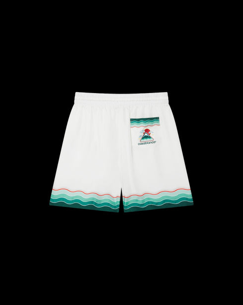 CASABLANCA Montagne Ondulee Silk Shorts Mens Apaprel