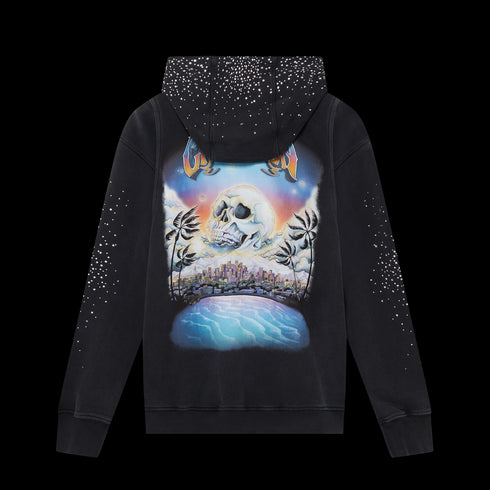 CASABLANCA La Prémonition Crystal Embellished Zip Hooded Sweatshirt Mens Apparel