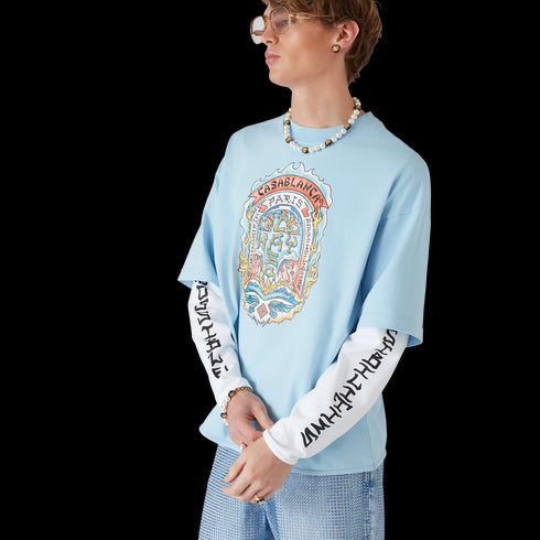 CASASBLANCA Casa Way Skate Double Layer T-Shirt Mens Apparel